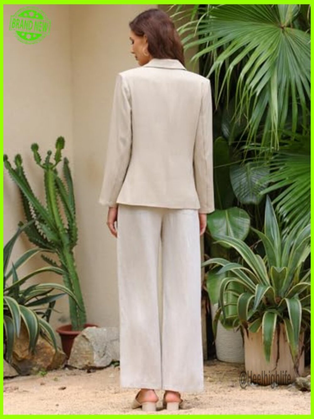 Casual Blazer Tie Waist Button Down Jacket Relaxed Fit Polyester - Picture 5 of 7